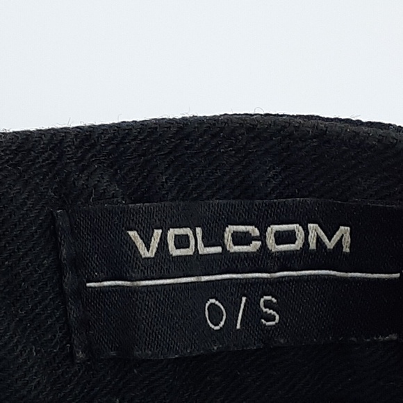 Flexfit One Ten Volcom Men's Snapback Hat Genuine Canvas Cap Man Blend Black - Picture 10 of 12